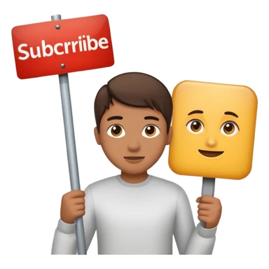 Somebody holding a sign say subscribe to Zylergaming sticker