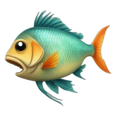 Fish-wind-blow sticker