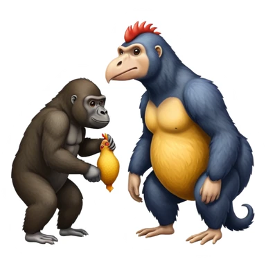 Gorilla chicken anteater  sticker