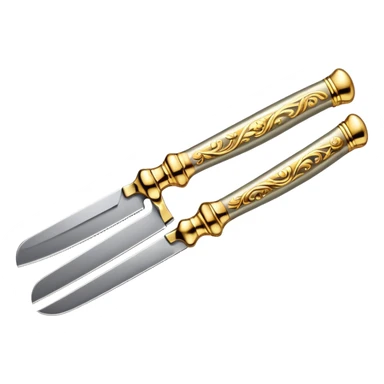 gold straight razor sticker