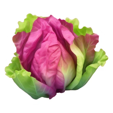 Hot pink ombre lettuce with glitter  sticker