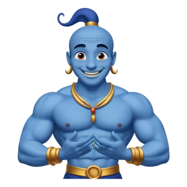 The genie from the cartoon Aladdin sticker