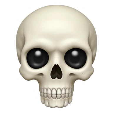 Very very realistic shull emoji sticker