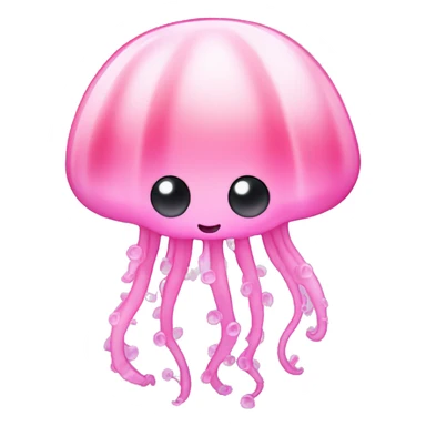 light pink jelly fish sticker