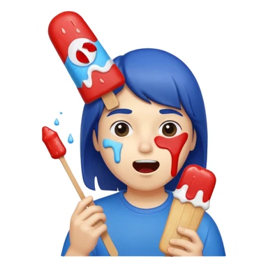 Rocket popsicle eating ￼￼ sticker