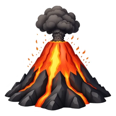 Volcán en erupción  sticker