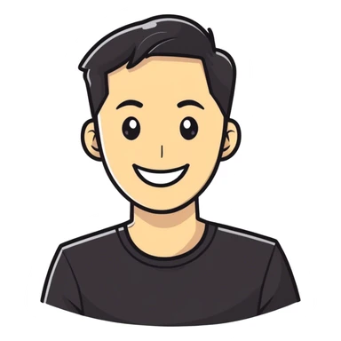 cool guy in black shirt sticker