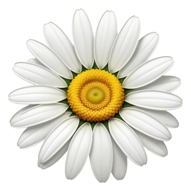 vibrant daisy flower with yellow center sticker