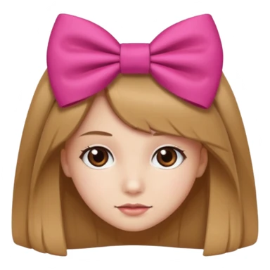 scout girl with hairbow on straight hair sticker