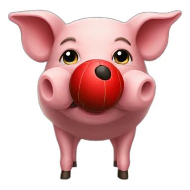 pig with red football cska sofia shirt sticker