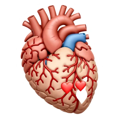 brain heart sticker