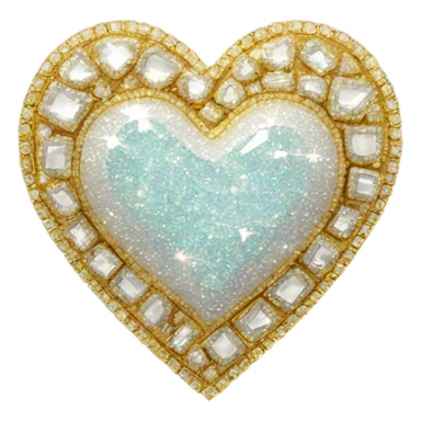 Blinged heart sticker