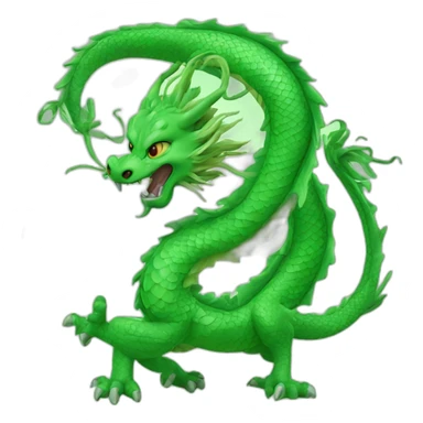 Chinese dragon green sticker