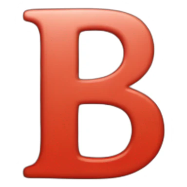 red lowercase letter b sticker