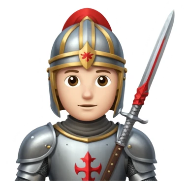 crusader knight sticker