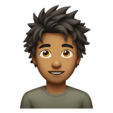 indian american teenager boy with messy hair sticker