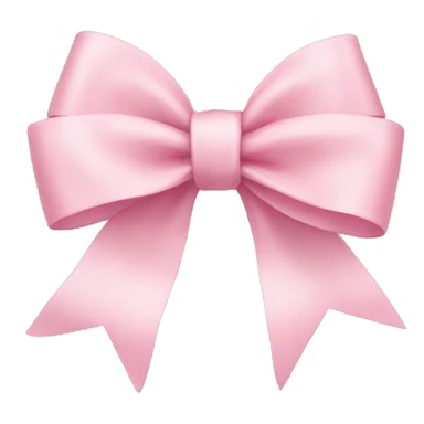 light pink ribbon bow sticker