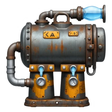 Realistic war machine with water pressure sticker