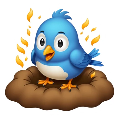 Oiseau qui fais caca sur les gens  sticker