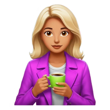 Woman with coffee , coffe shop with  neon glow, Midnight Wander. negative transparency . sticker