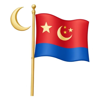 create an east turkestan flag emoji. the shape of flag is like usual flag emojis alright sticker
