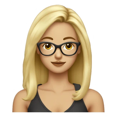 Fille qui s'appelle Louna cheveux blond avec lunettes sticker