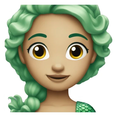 little green mermaid sticker