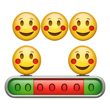 A statisfaction scale with three smileys (red, yellow, green) sticker