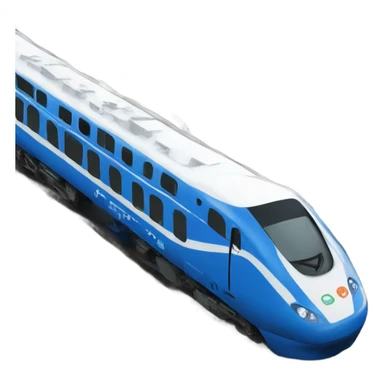Blue train on track with money  sticker