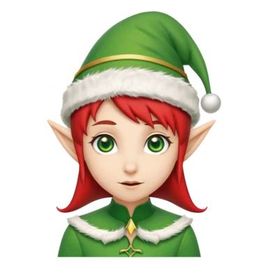 christmas elf head sticker