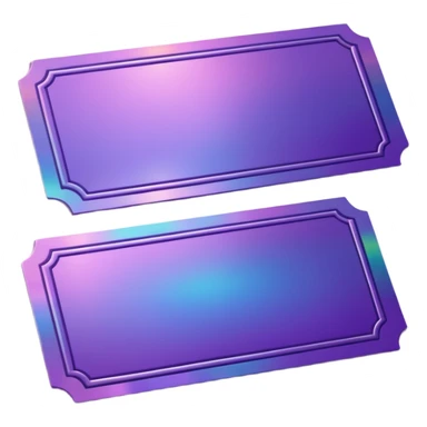 Purple beautiful holographic Concert ticket sticker