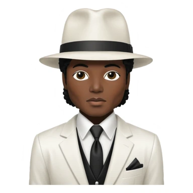 An emoji of Michael Jackson not complet body inspired by the suit of smooth criminal sticker
