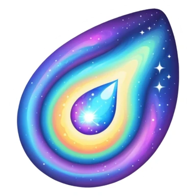 Nebulae tear drop sticker