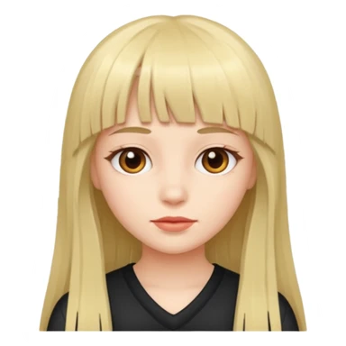 lecture girl with fringe long hair sticker