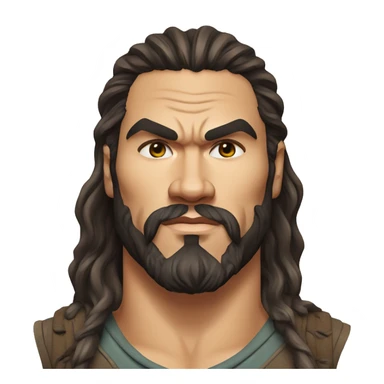 realistic jason momoa wearing tee sticker