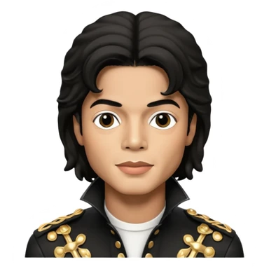 michael jackson with micro sticker
