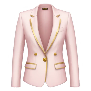 Pale pink blazer gold buttons sticker