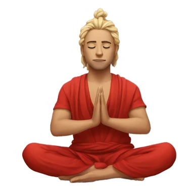 Paytas meditating red beautiful  sticker