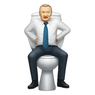 Vladimir Zhirinovsky on the toilet sticker