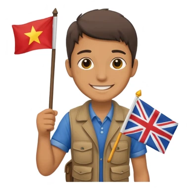 Guide + small flag sticker