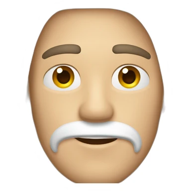 hombre blanco sin cabello, de bello facial, ojos miel.  sticker