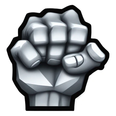 fist emoji but a diamond and skull knuckleduster  sticker