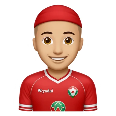 Create me an emoji that wears wydad shirt sticker