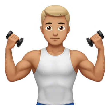 man performing side deltoid exercise sticker