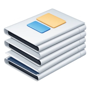 three document files arranged in a stack sticker