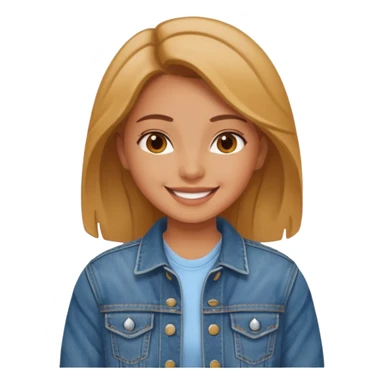 girl in jean jacket sticker