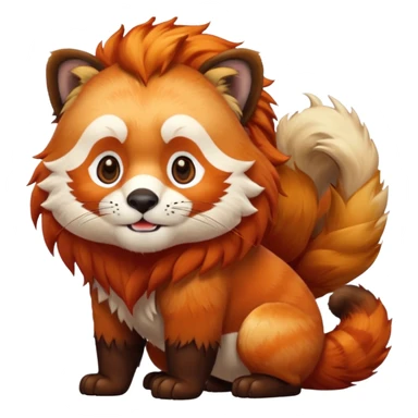 red panda lion sticker