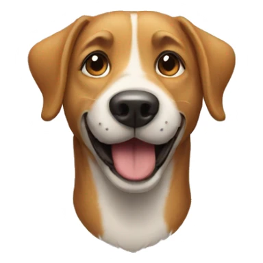 Dog with man smile  sticker