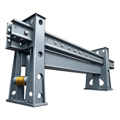 H-beam steel girder with bolts sticker
