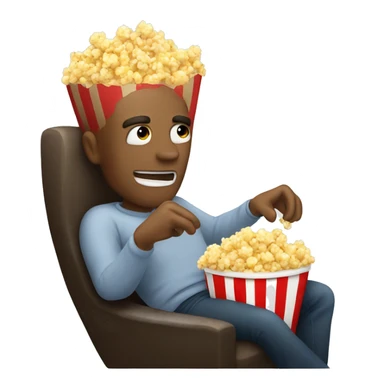 Lean back With Popcorn  sticker